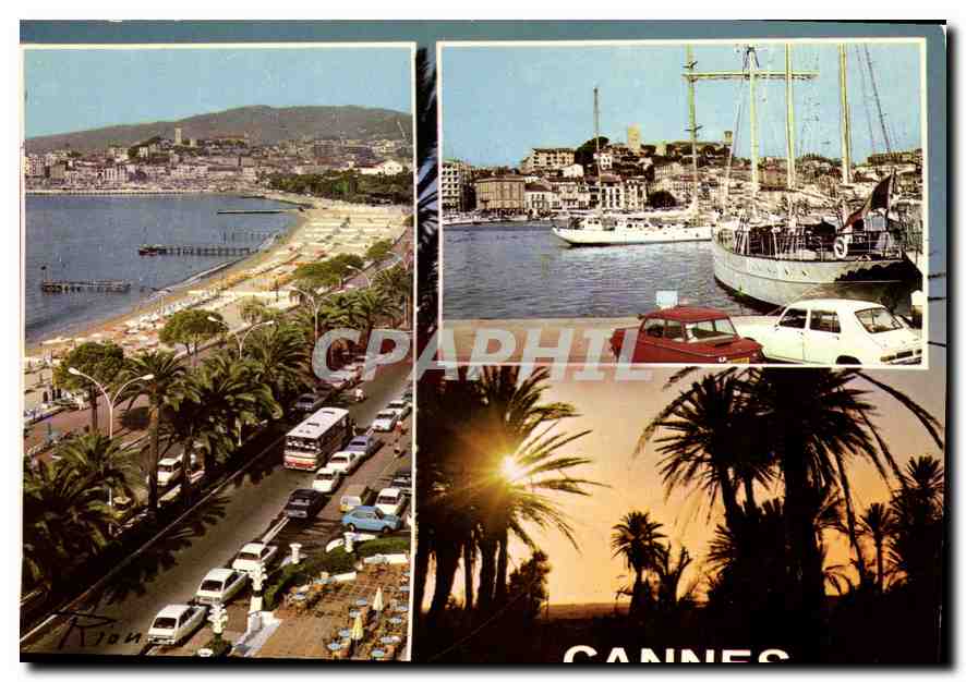 CPM La Cote d'Azur inoubliable Cannes La Croisette Le Suquet 