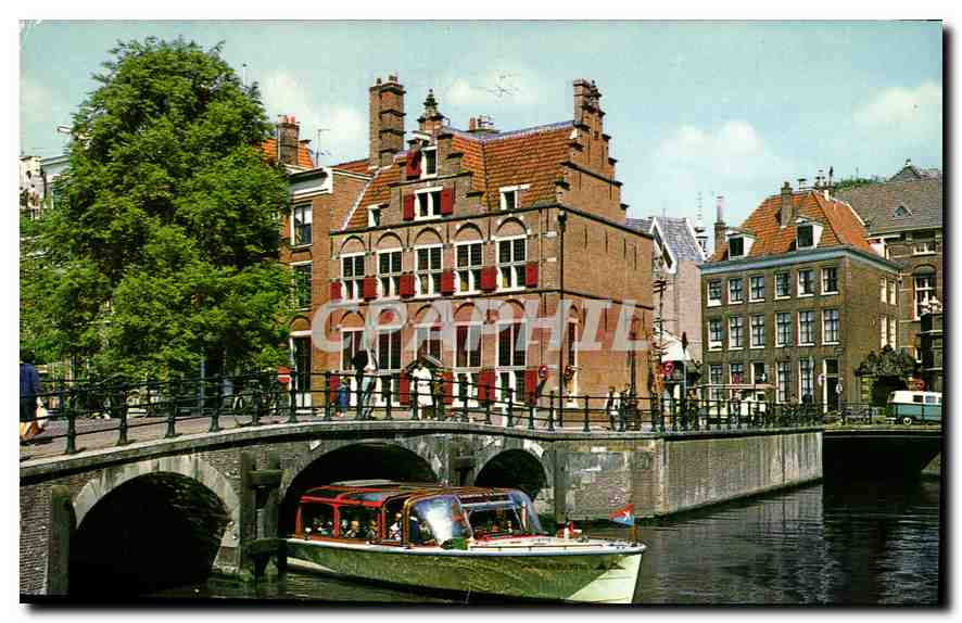 CPM Amsterdam Holland Maison aux trois canaux 