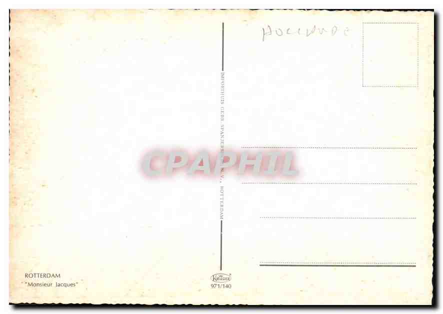 CPM Rotterdam Monsieur Jacques  — Rückseite