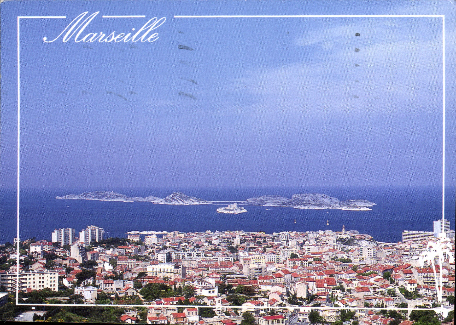 Marseille — Luftbild mit Îles Frioul — Editions AZUR