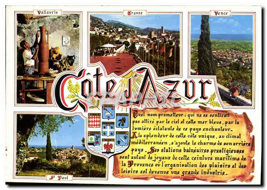 CPM La Cote d'Azur et son arriene pays 