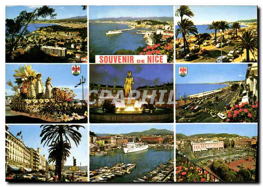 CPM La Cote d'Azur Nice Alpes Maritimes vue generale sur le Port Sortie de batheau la promenade des 