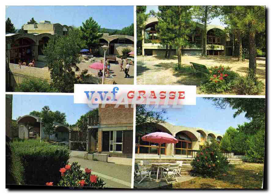 CPM Village vacances familles Grasse Alpes Maritimes le Pavillon de reception le restaurant architec