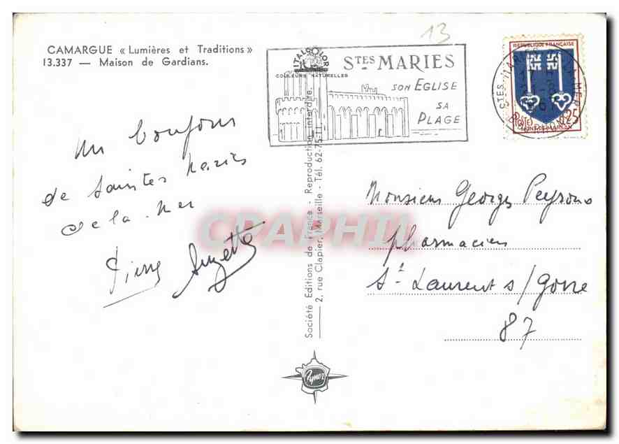 Camargue — Maison de Gardians — Éditions de la Camargue — Rückseite