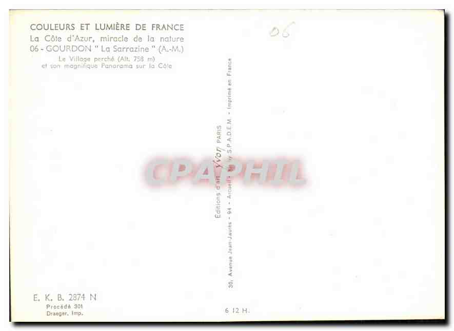 La Sarrazine — Village perché (Alt. 758 m) — Éditions Jean-Jaurès, Paris — Rückseite