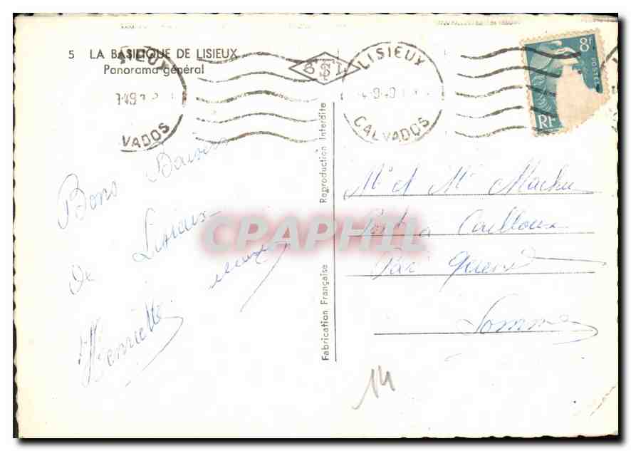 CPM La Bisilique de Lisieux Panorama deneral  — Rückseite