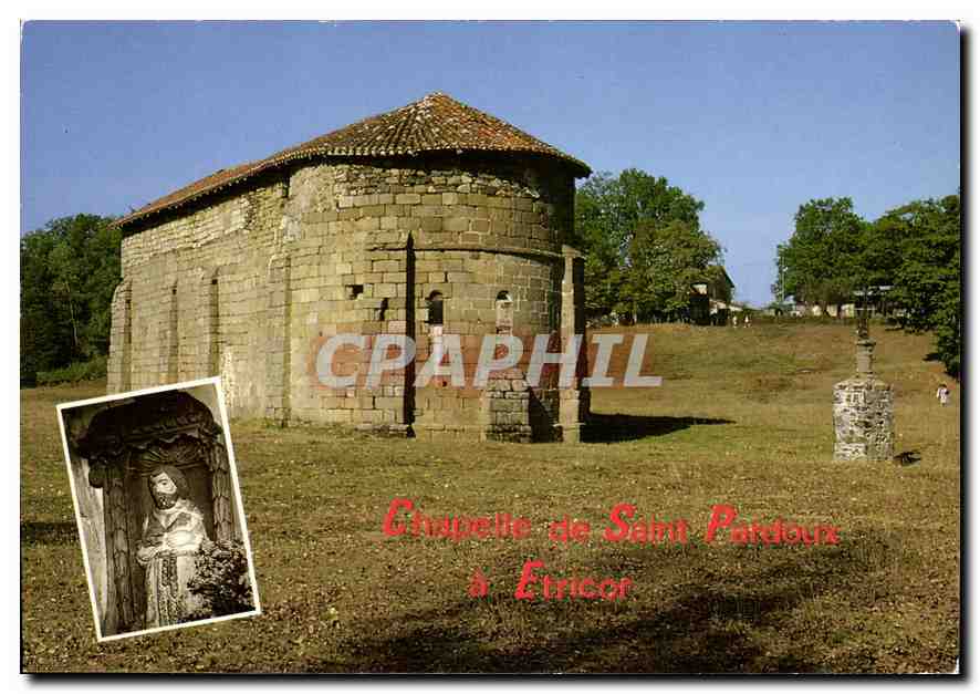 CPM Chapelle de l'ancien priore Grandmontain a Etricor commune d'Etagnac Charente Pelerinage annuel 