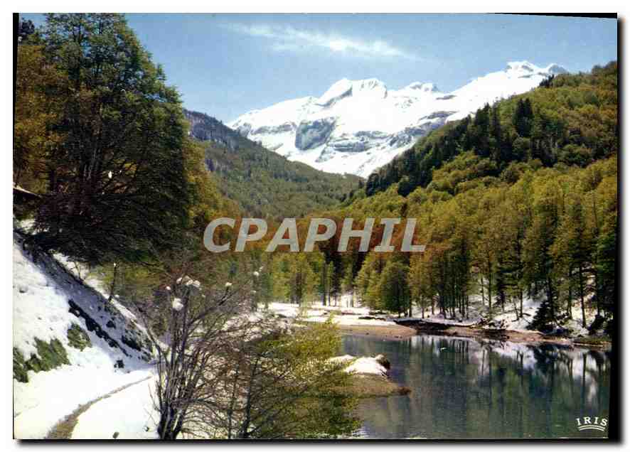 CPM Les Pyrenees au printemps lac d'Angluss 