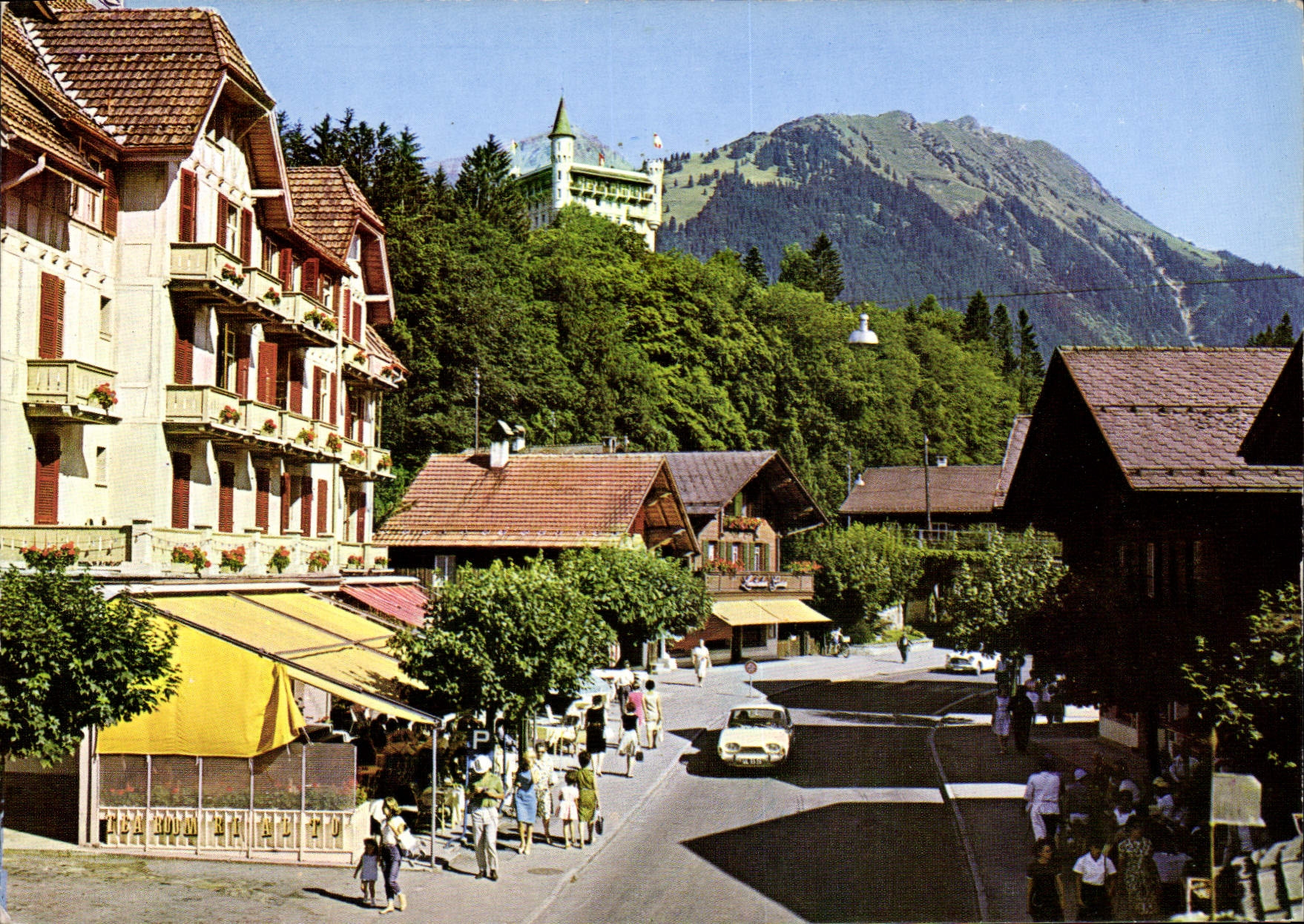 CPM Gastaad mit Wasserngrat Hotel National und Palace Hotel 