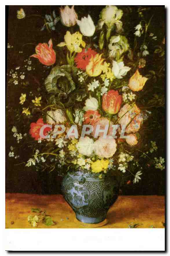CPM Kunsthistorisches Museum Wien Jan Brueghel d A Bouquet de fleurs dans une vase bleu 