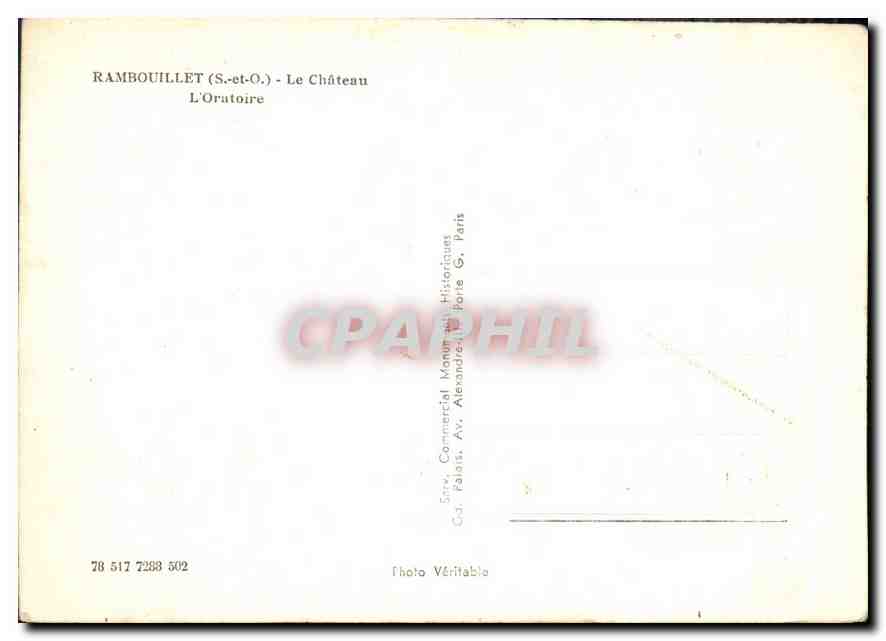 Rambouillet (S.-et-O.) - Le Château - L'Oratoire — Reverso