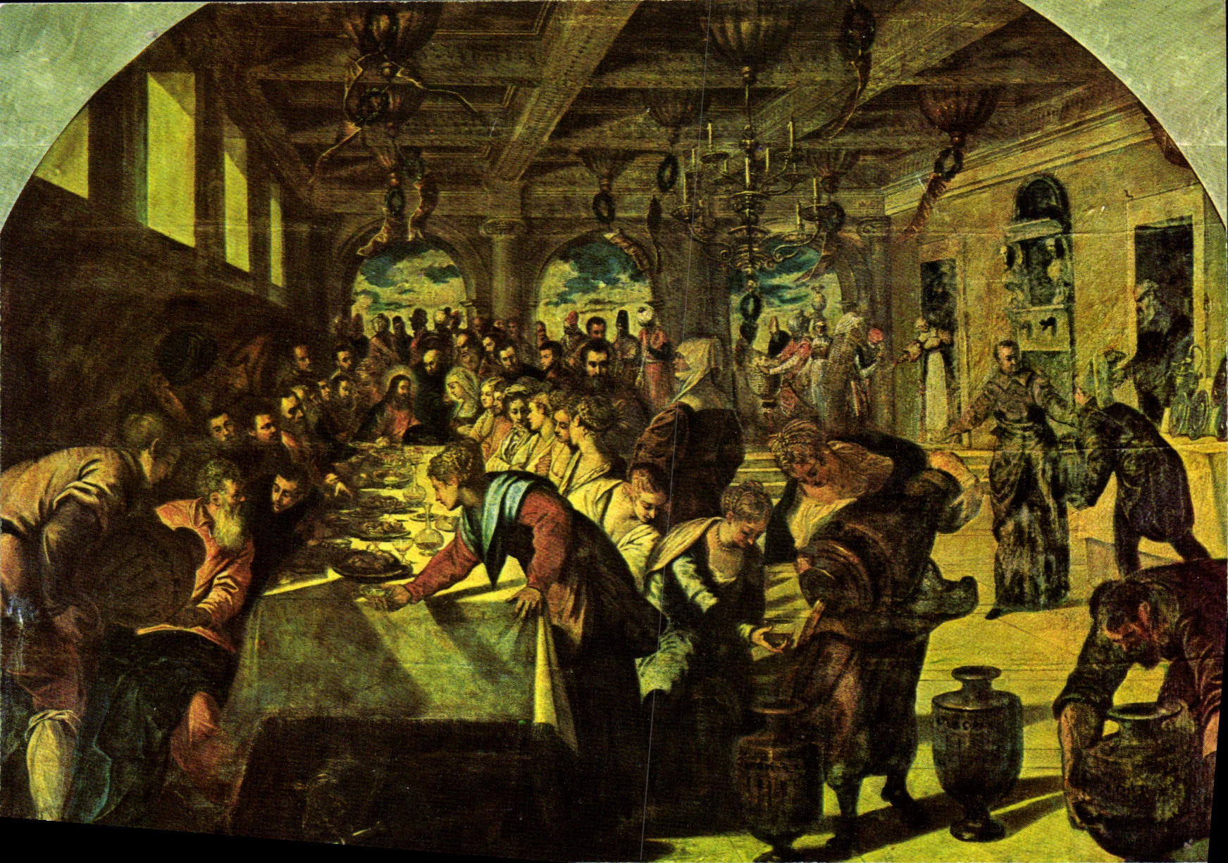 CPM Venezia Eglise du Salut les Noces de Cana par Tintoretto 