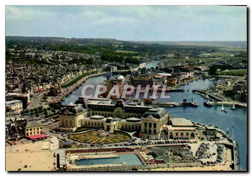 CPM Trouville Deauville Calvados le casino et la piscine 