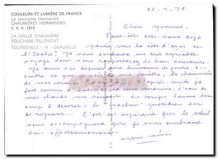 CPM Couleurs et Lumiere de France la luxuriante Normandie Chaumieres Normandes  — Verso