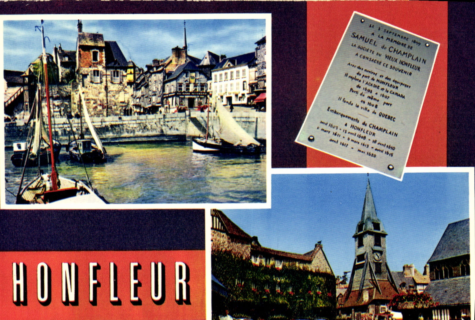 Honfleur — Plaque commémorative de Samuel de Champlain — Éditions 'La Gisogne'