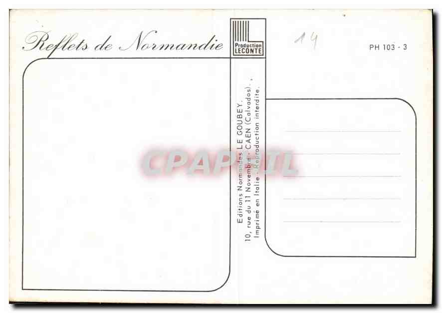 La Hague — vue de la côte rocheuse — Éditeur Emy, série PH 103-3 — Verso