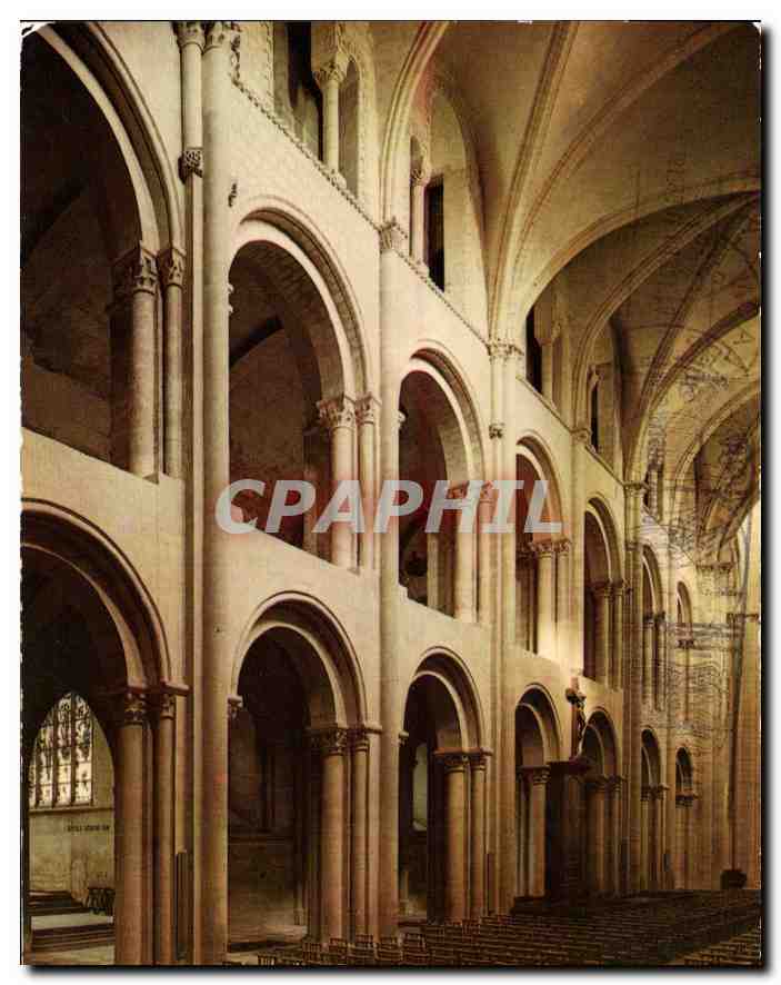CPM Caen Abbaye aux Hommes Eglise Saint Etienne Nef romane cote Nord 