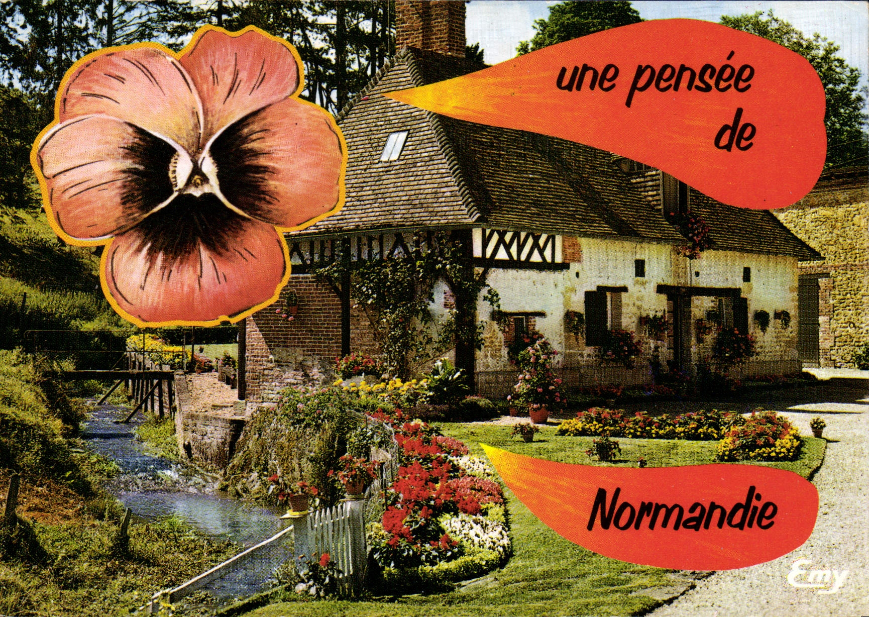 Une pensée de Normandie — Éditeur Eny, n° de série non visible