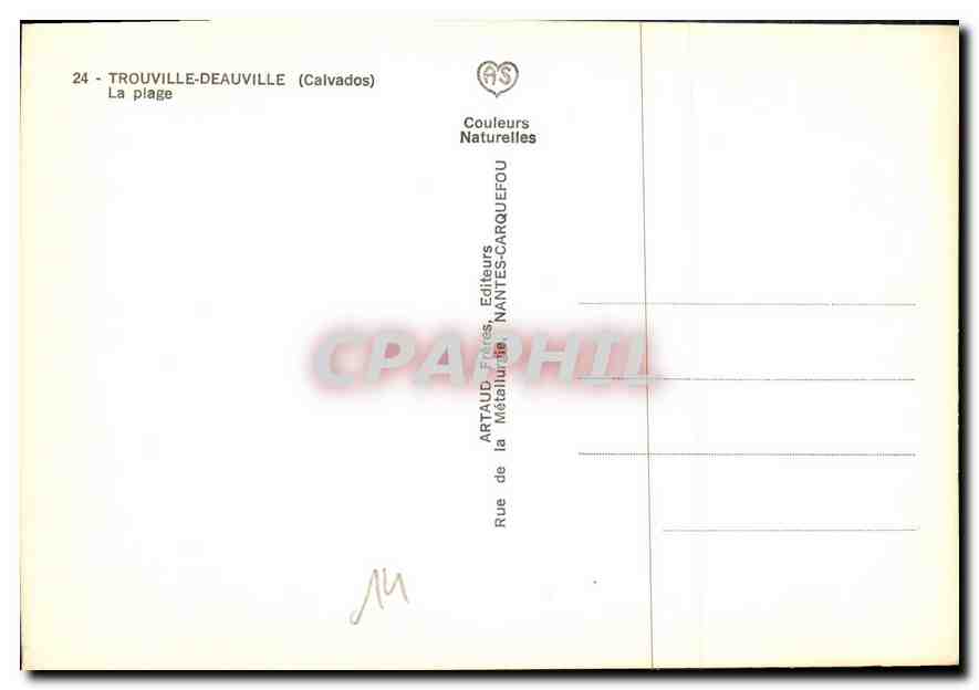CPM Trouville Deauville Calvados la plage  — Rückseite