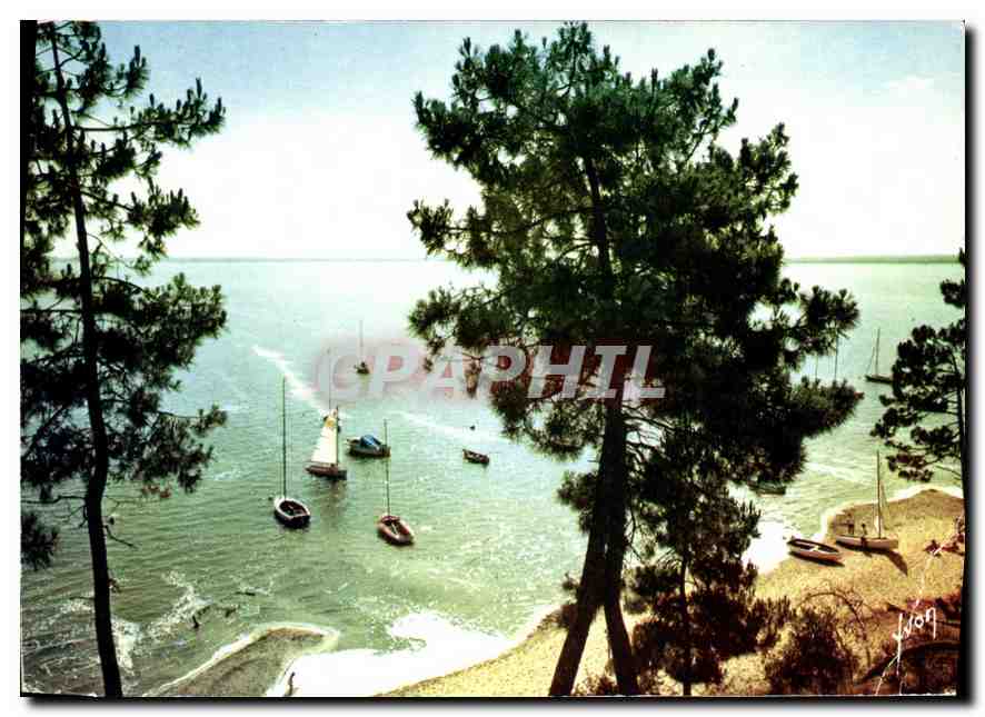 Le Lac - Malbuisson (Gironde) — vue de la baie avec voiliers — Éditions Jean-Jaurès