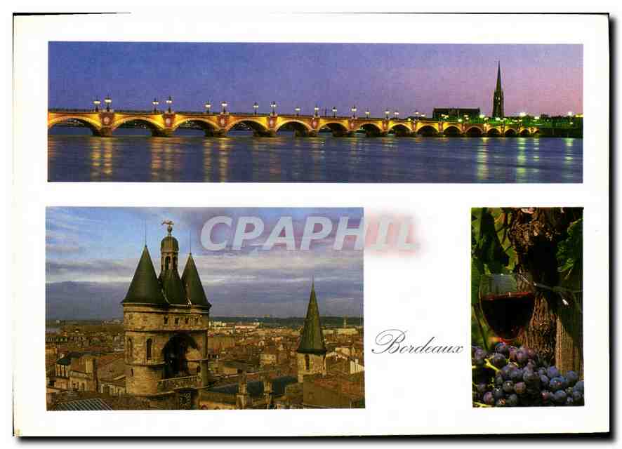 Bordeaux — Pont de Pierre et vignes — CPAPHIL