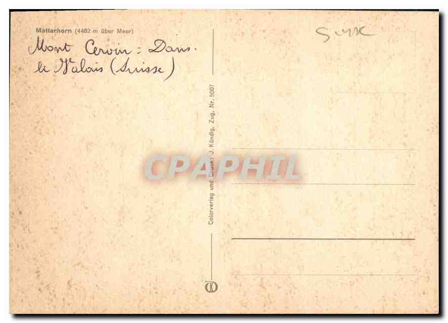 CPA Matterhorn  — Back