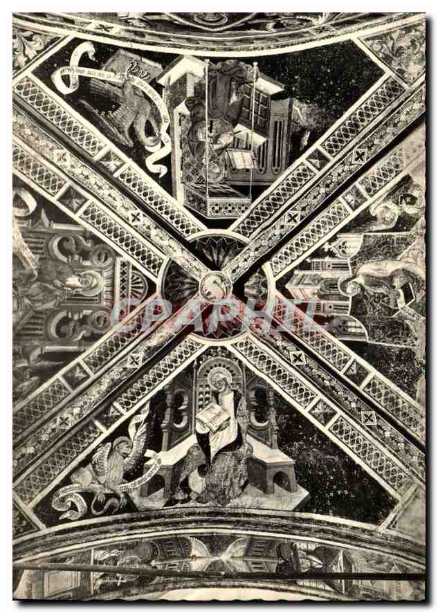 La Brigue (Alpes-Maritimes) — Chapelle Notre-Dame des Fontaines. Fresques du Chœur. Les quatre Évangélistes. Éditions Régionales (A.M.)
