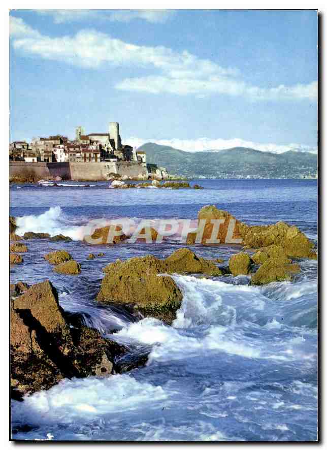 CPA Cote d'Azur Carrefour Mondial du Tourisme Antibes la vieile cite et les Alpes enneigees 