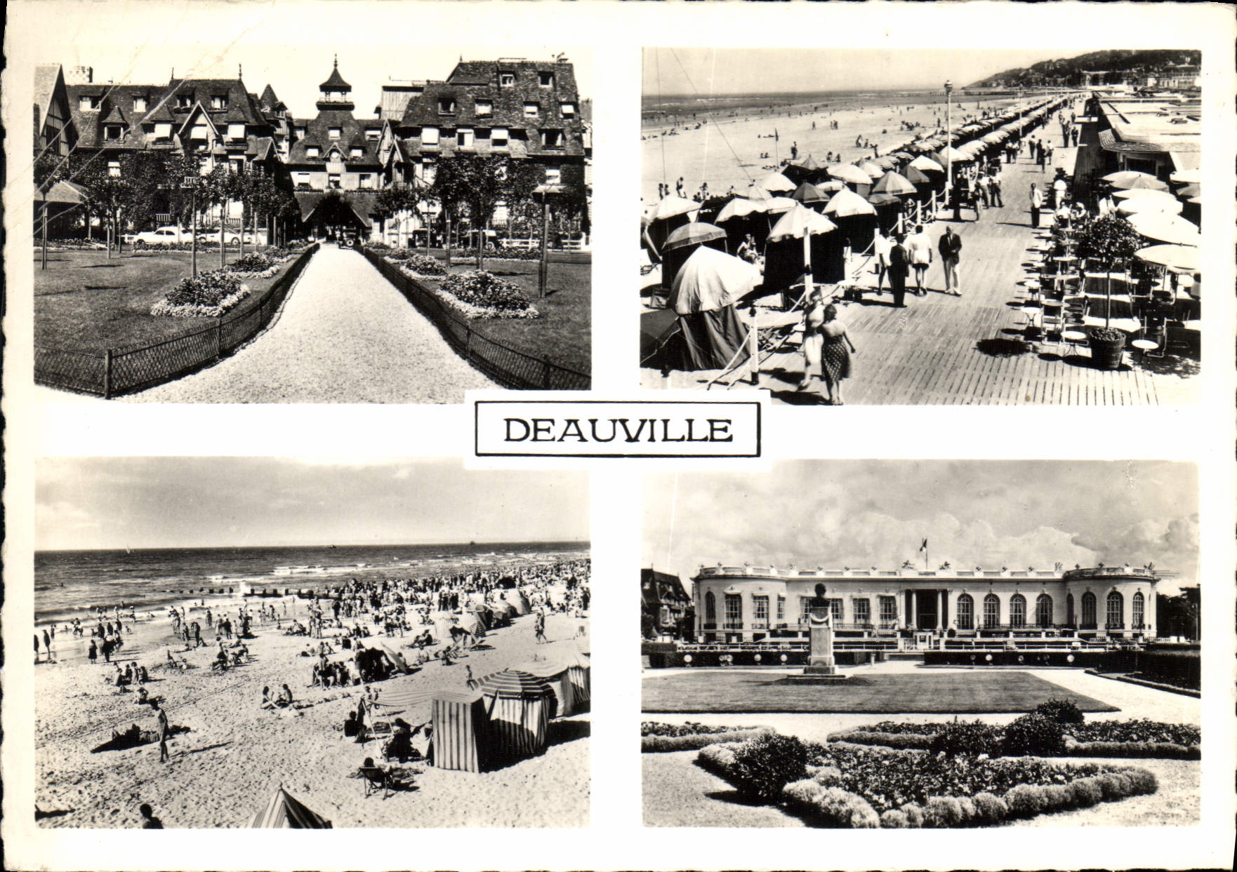 CPM Deauville Calvados la Plage Fleurie 