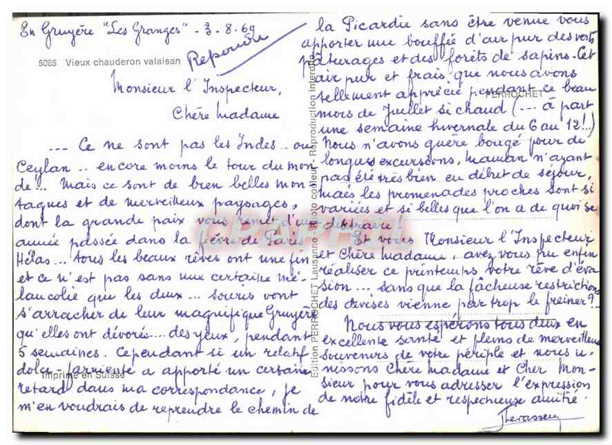 CPM Vieux Chauderon valaisan  — Verso