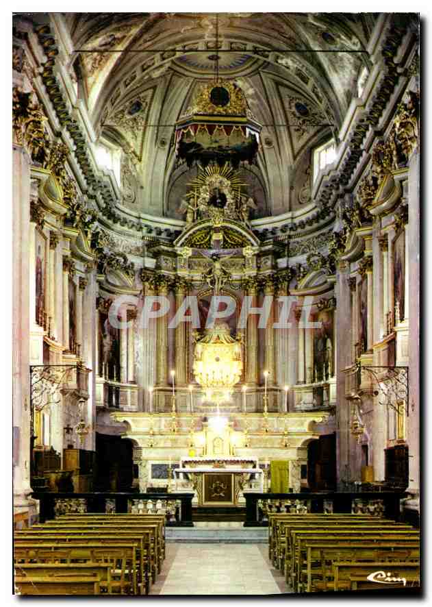 CPM Sospel Alpes Maritimes Interieur de l'Eglise St Michel 