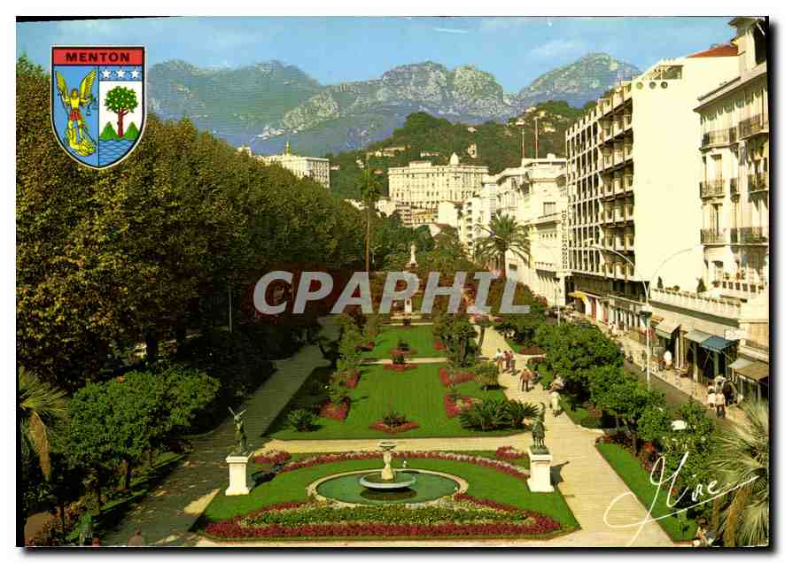 CPM Menton Alpes Maritimes Les Jardins Bioves 