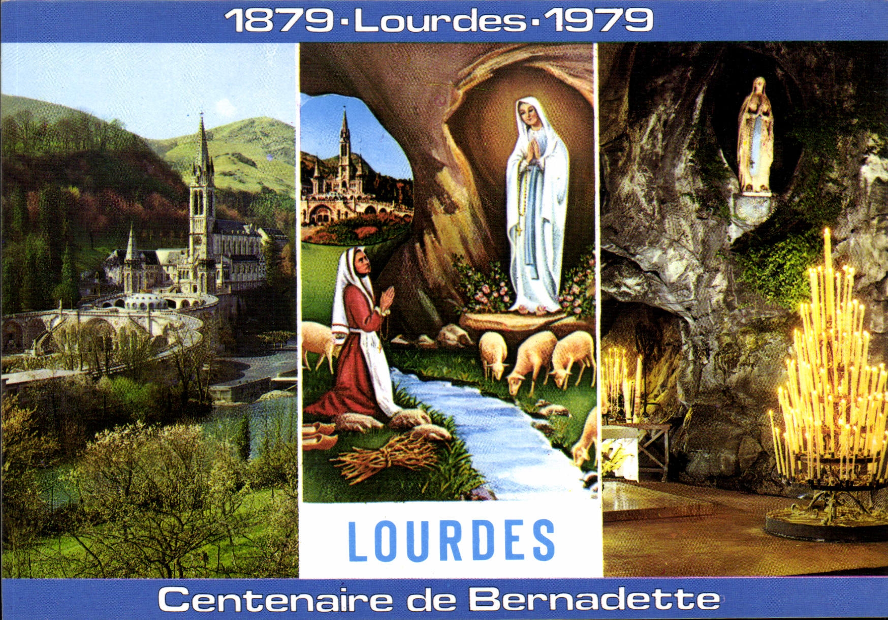 CPM Lourdes  Centenaire de Bernadette 