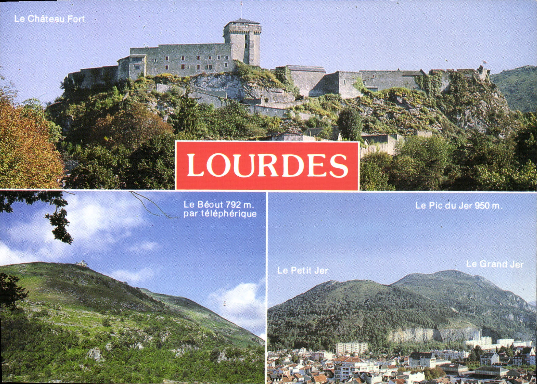 CPM Lourdes  Le Chateau Fort Le Beouf 