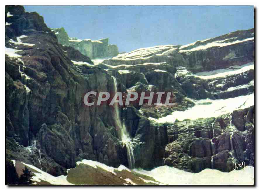 CPM Les Pyrenees Gavarnie Hautes Pyrenees Le Cirque et la Grande Cascade 