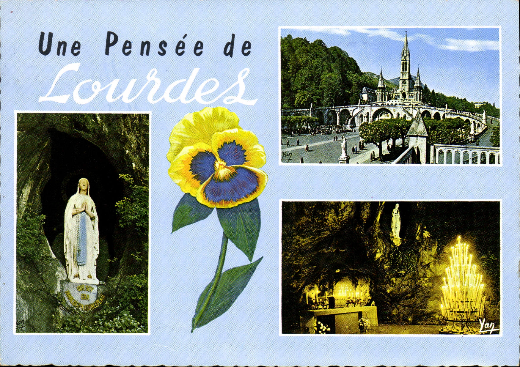CPM Une Pensee de Lourdes 