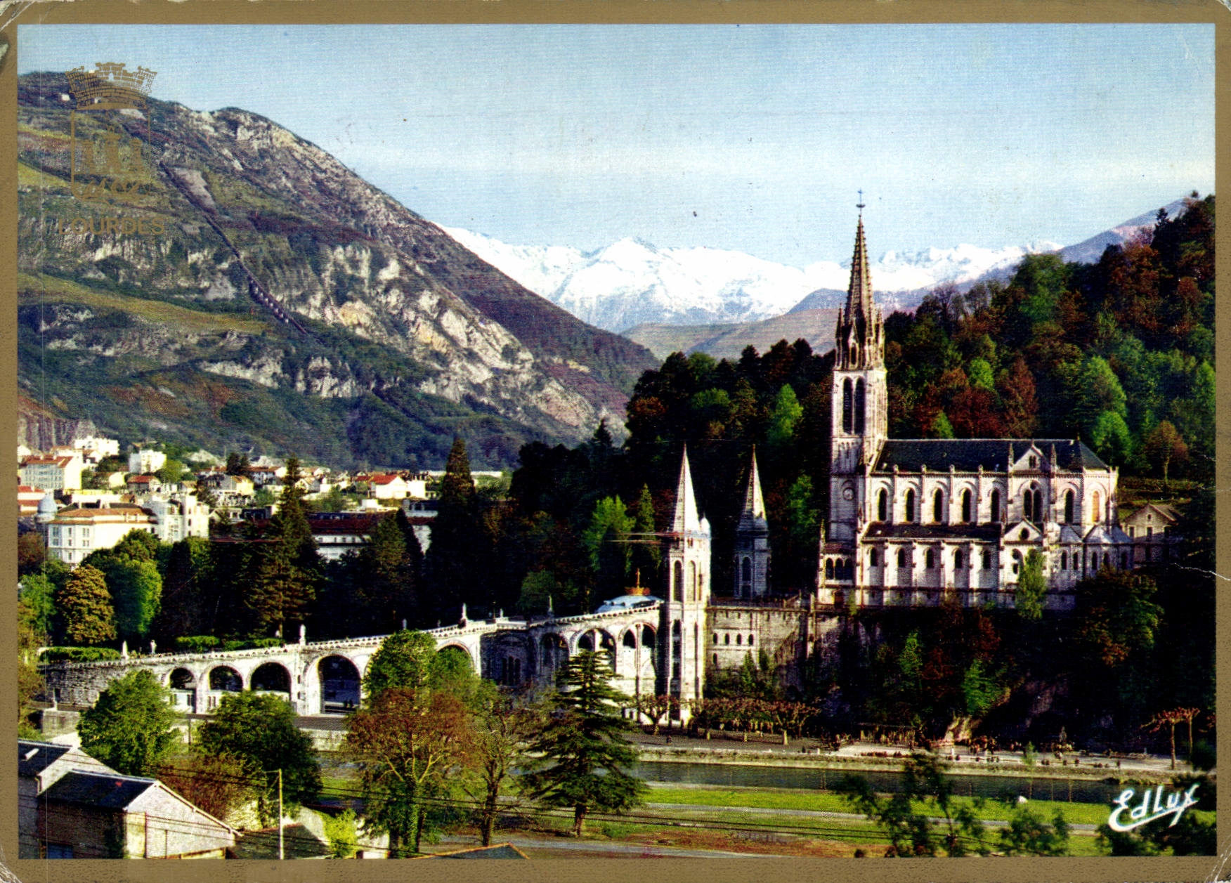 CPM Lourdes  La Basilique et le Pic du Jer 