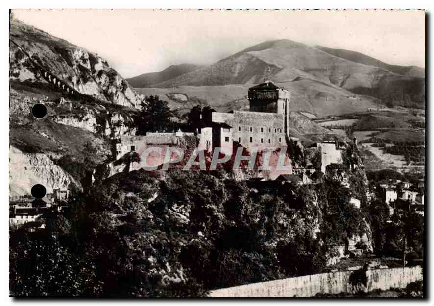 CPM Lourdes  Le Chateau Fort et le haut du Pic du Jer 