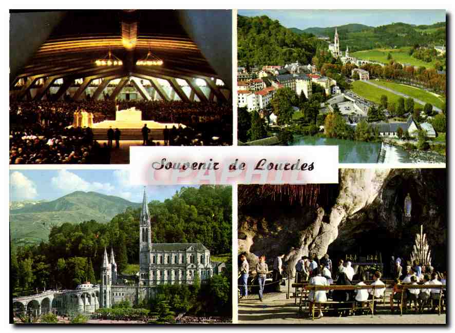 CPM Lourdes  Hautes Pyrenees Basilique St Pie X Vue generale 