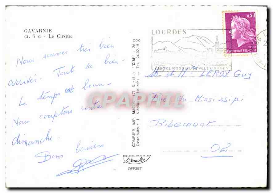 CPM Gavarnie Le Cirque — Back