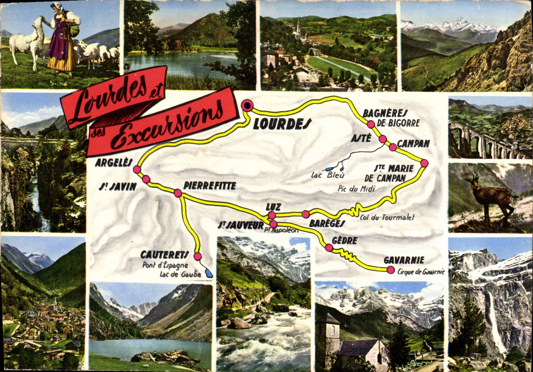 CPM Belles Pyrenees Lourdes et ses Excursions 