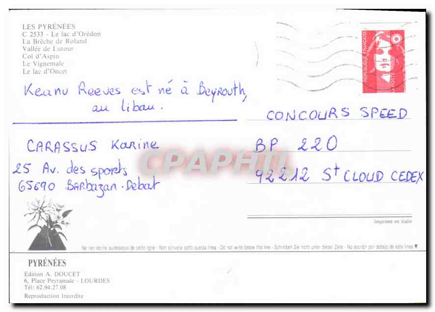Pyrénées — paysages variés — Édition A. DOUCET, Lourdes — Reverso