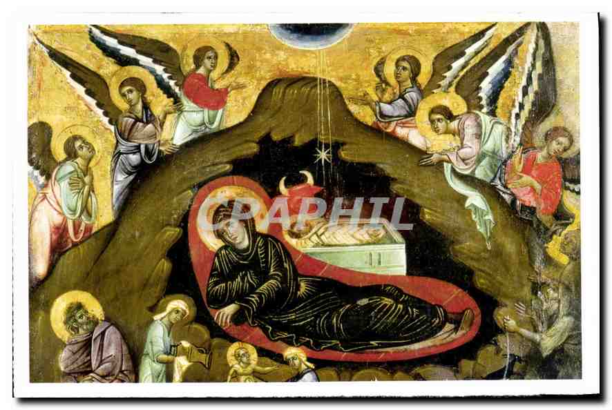 CPM Pelerin La Naissance du Christ Guido da Siena Musee du Louvre 
