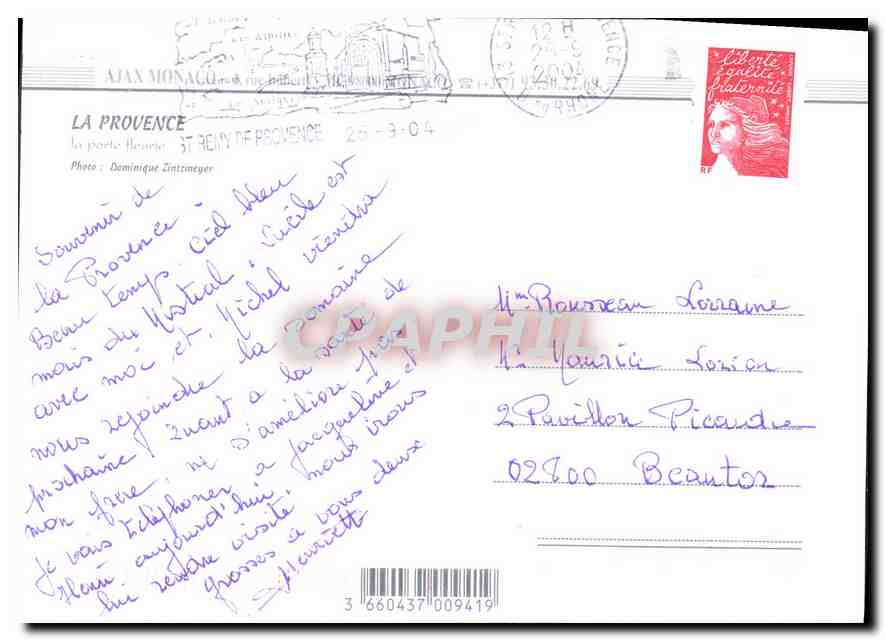 CPM Provence la Porte Fleurie  — Verso