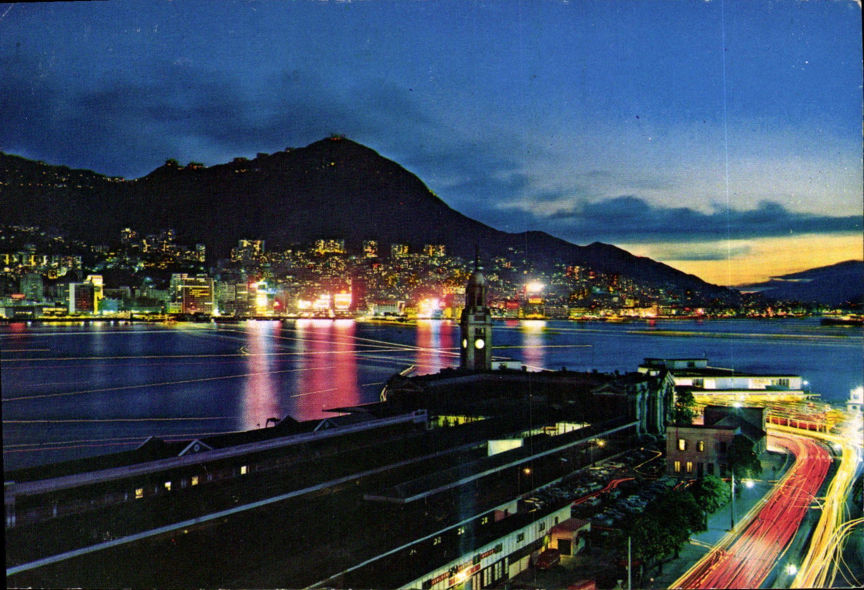 CPM Hong kong by Night Chine China