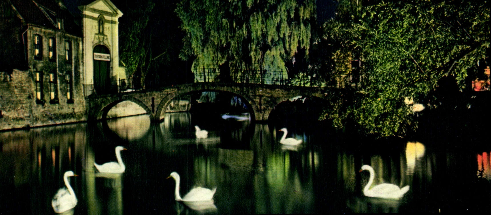 CPM Brugge Bruges Verlichting van Brug van Begijnhof 