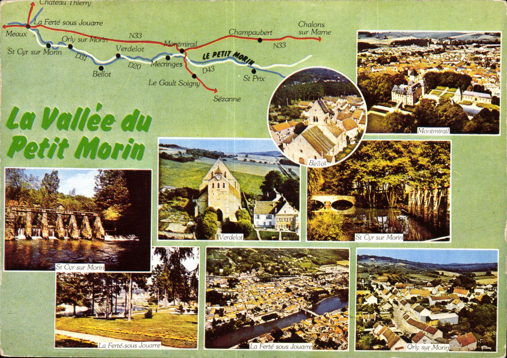 La Vallée du Petit Morin — Carte postale touristique — Imprimeur Combier, n° 3 CP 82 4146