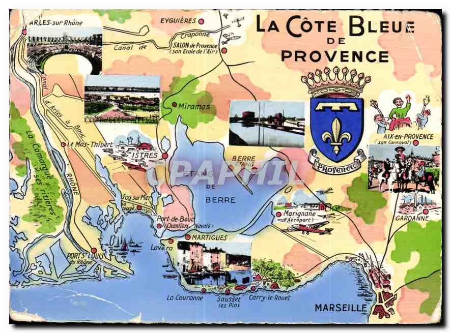 CPM La Cote Bleue de Provence  Arles sur Rhone Gardanne Aix en Provence