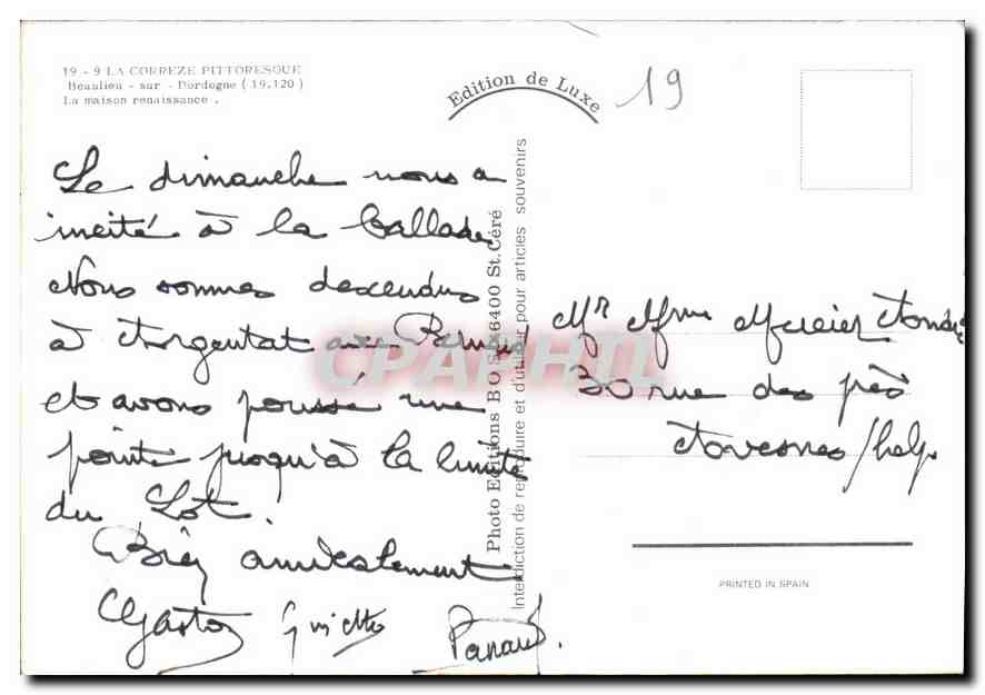 Béaune - La maison renaissance — Édition de Luxe n°19 — Verso