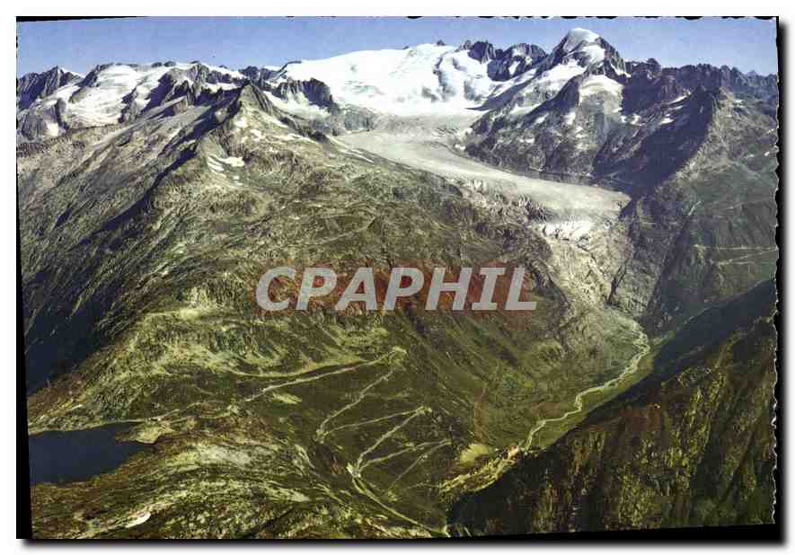CPM Grimselpass Gletsch und Furkapass mit Rhonegletscher und Galenstock 